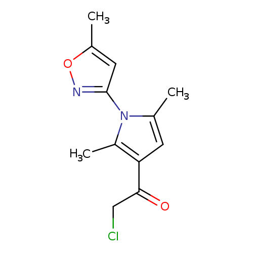 ClCC(=O)c1cc(n(c1C)c1noc(c1)C)C
