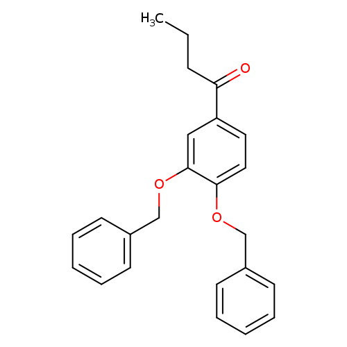 CCCC(=O)c1ccc(c(c1)OCc1ccccc1)OCc1ccccc1