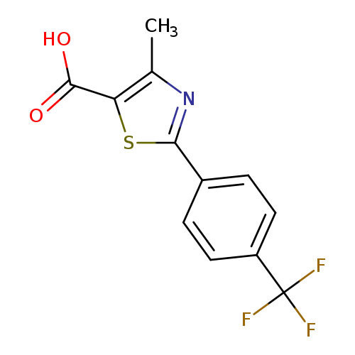 OC(=O)c1sc(nc1C)c1ccc(cc1)C(F)(F)F