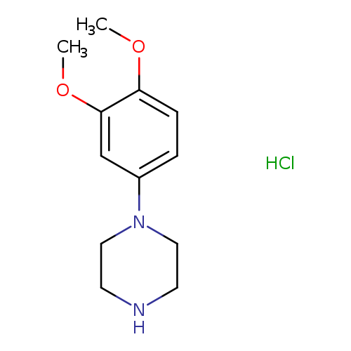 COc1cc(ccc1OC)N1CCNCC1.Cl