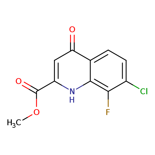 COC(=O)c1cc(=O)c2c([nH]1)c(F)c(cc2)Cl