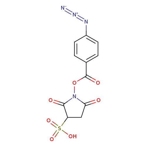 [N-]=[N+]=Nc1ccc(cc1)C(=O)ON1C(=O)CC(C1=O)S(=O)(=O)O