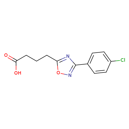 OC(=O)CCCc1onc(n1)c1ccc(cc1)Cl