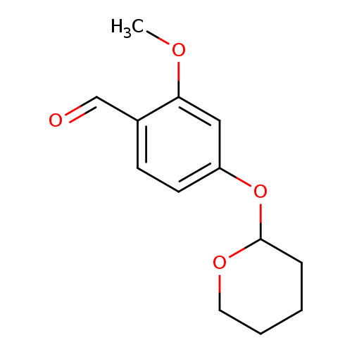 COc1cc(ccc1C=O)OC1CCCCO1