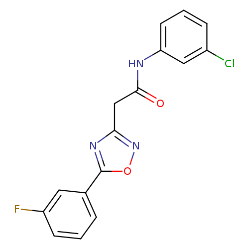Clc1cccc(c1)NC(=O)Cc1noc(n1)c1cccc(c1)F
