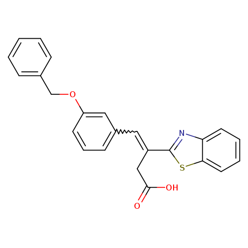 OC(=O)CC(=Cc1cccc(c1)OCc1ccccc1)c1nc2c(s1)cccc2