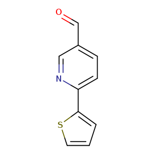 O=Cc1ccc(nc1)c1cccs1