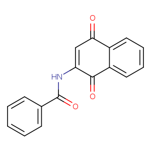 O=C(c1ccccc1)NC1=CC(=O)c2c(C1=O)cccc2
