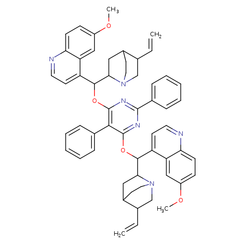 C=CC1CN2CCC1CC2C(c1ccnc2c1cc(OC)cc2)Oc1nc(nc(c1c1ccccc1)OC(c1ccnc2c1cc(OC)cc2)C1CC2CCN1CC2C=C)c1ccccc1