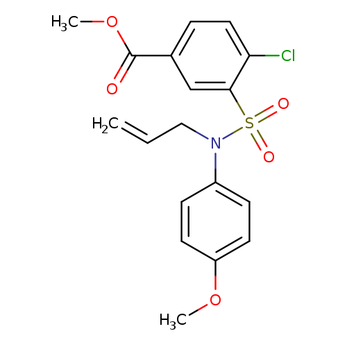 C=CCN(S(=O)(=O)c1cc(ccc1Cl)C(=O)OC)c1ccc(cc1)OC