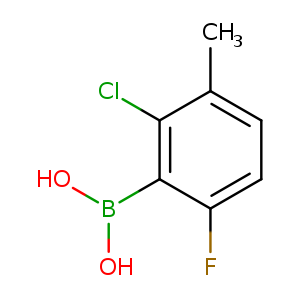 OB(c1c(F)ccc(c1Cl)C)O