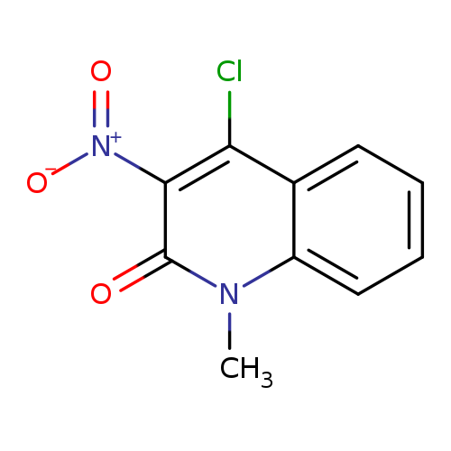 [O-][N+](=O)c1c(Cl)c2ccccc2n(c1=O)C