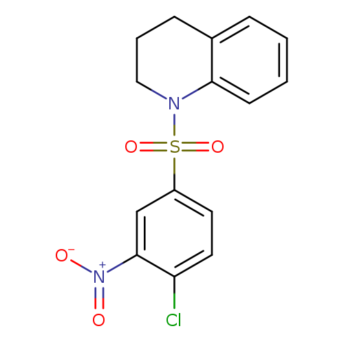 [O-][N+](=O)c1cc(ccc1Cl)S(=O)(=O)N1CCCc2c1cccc2