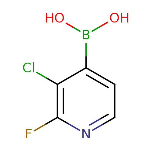 OB(c1ccnc(c1Cl)F)O