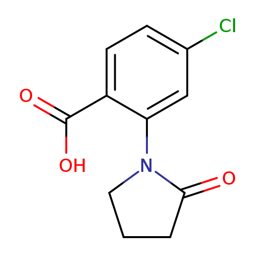 Clc1ccc(c(c1)N1CCCC1=O)C(=O)O