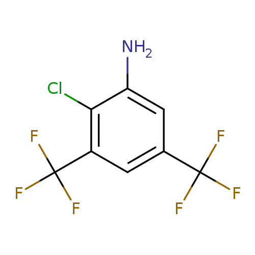 Nc1cc(cc(c1Cl)C(F)(F)F)C(F)(F)F