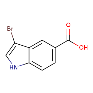 OC(=O)c1cc2c(Br)c[nH]c2cc1