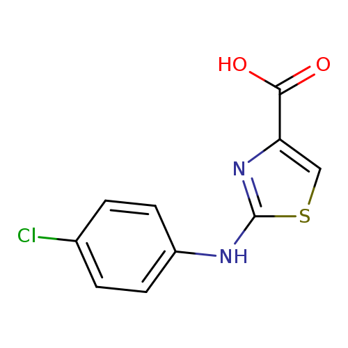 Clc1ccc(cc1)Nc1scc(n1)C(=O)O