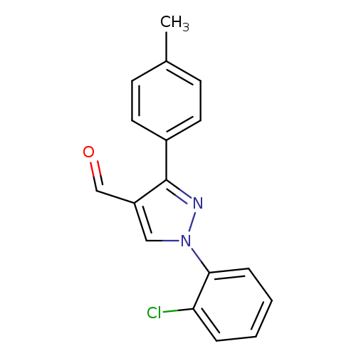 O=Cc1cn(nc1c1ccc(cc1)C)c1ccccc1Cl