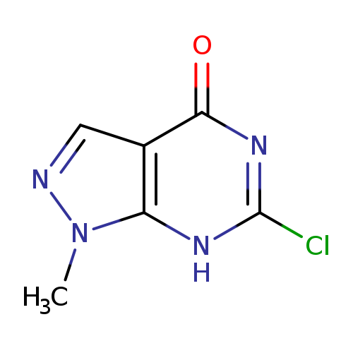 Clc1nc(=O)c2c([nH]1)n(C)nc2