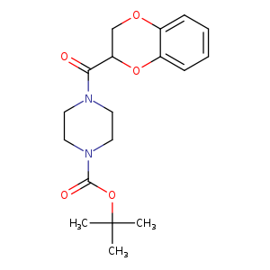 O=C(C1COc2c(O1)cccc2)N1CCN(CC1)C(=O)OC(C)(C)C