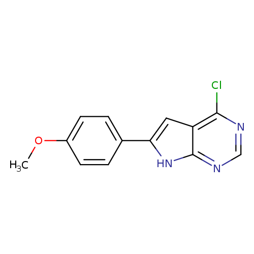 COc1ccc(cc1)c1cc2c([nH]1)ncnc2Cl