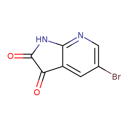 Brc1cc2C(=O)C(=O)Nc2nc1