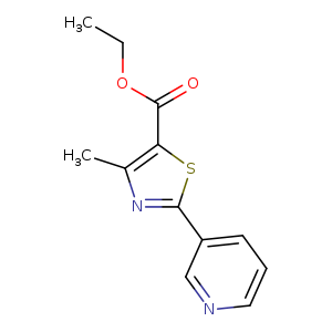 CCOC(=O)c1sc(nc1C)c1cccnc1