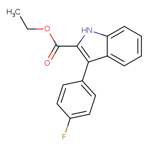CCOC(=O)c1[nH]c2c(c1c1ccc(cc1)F)cccc2