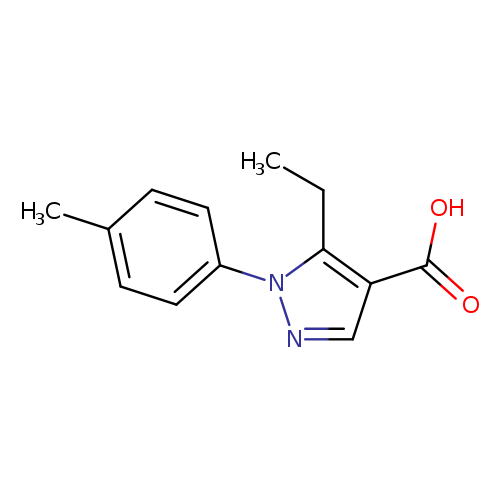 CCc1c(cnn1c1ccc(cc1)C)C(=O)O