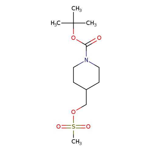 O=C(N1CCC(CC1)COS(=O)(=O)C)OC(C)(C)C