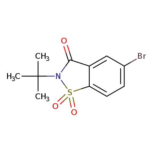 Brc1ccc2c(c1)C(=O)N(S2(=O)=O)C(C)(C)C