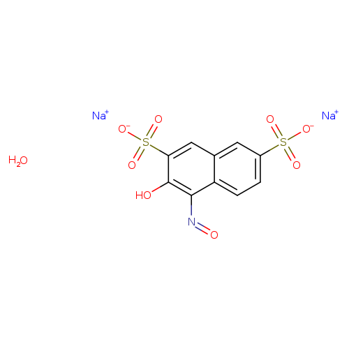 O=Nc1c2ccc(cc2cc(c1O)S(=O)(=O)[O-])S(=O)(=O)[O-].O.[Na+].[Na+]