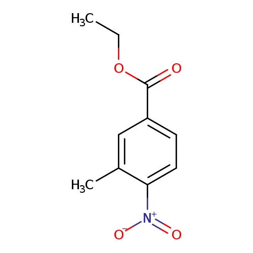 CCOC(=O)c1ccc(c(c1)C)[N+](=O)[O-]