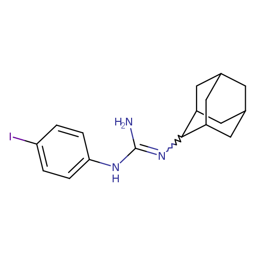 NC(=NC1C2CC3CC1CC(C2)C3)Nc1ccc(cc1)I