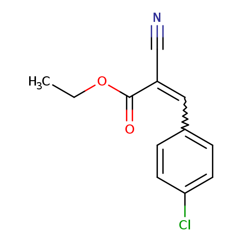 CCOC(=O)C(=Cc1ccc(cc1)Cl)C#N