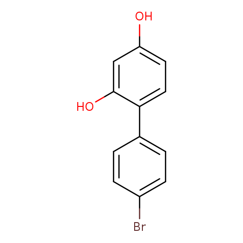 Brc1ccc(cc1)c1ccc(cc1O)O