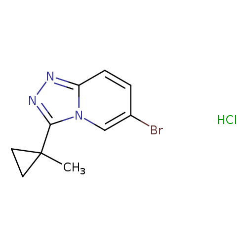 Brc1ccc2n(c1)c(nn2)C1(C)CC1.Cl