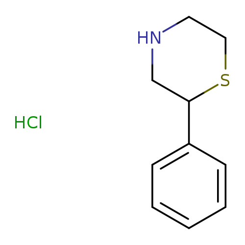 N1CCSC(C1)c1ccccc1.Cl