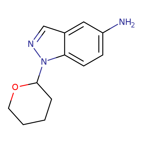Nc1ccc2c(c1)cnn2C1CCCCO1