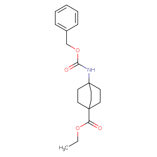 CCOC(=O)C12CCC(CC1)(CC2)NC(=O)OCc1ccccc1