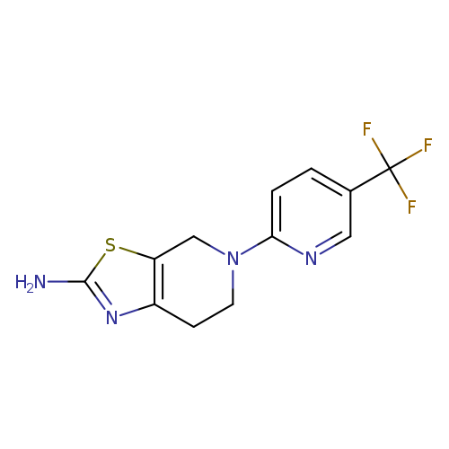 Nc1nc2c(s1)CN(CC2)c1ccc(cn1)C(F)(F)F