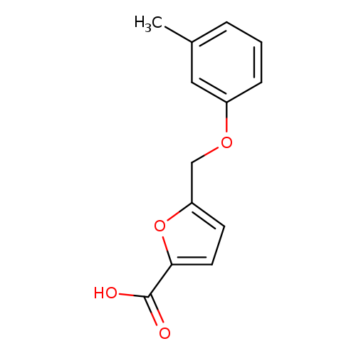 Cc1cccc(c1)OCc1ccc(o1)C(=O)O