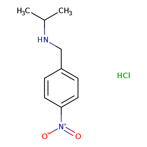 CC(NCc1ccc(cc1)[N+](=O)[O-])C.Cl