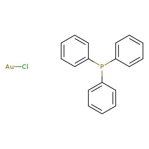 c1ccc(cc1)P(c1ccccc1)c1ccccc1.[Au]Cl