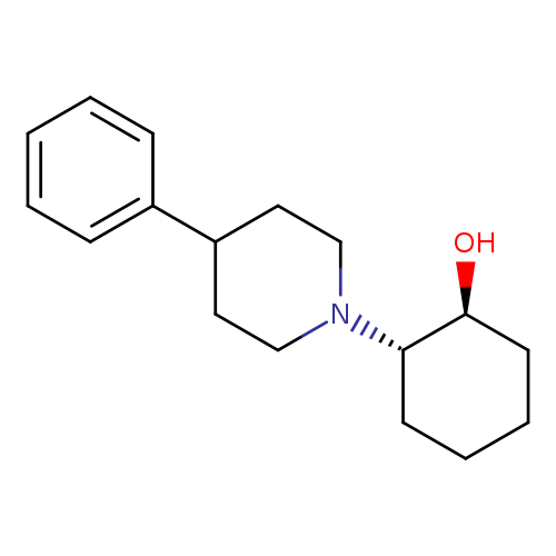 O[C@H]1CCCC[C@@H]1N1CCC(CC1)c1ccccc1