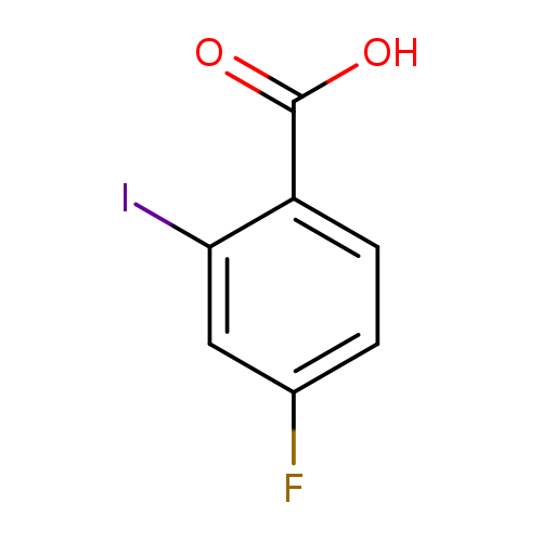 Fc1ccc(c(c1)I)C(=O)O