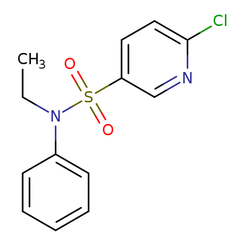 CCN(S(=O)(=O)c1ccc(nc1)Cl)c1ccccc1