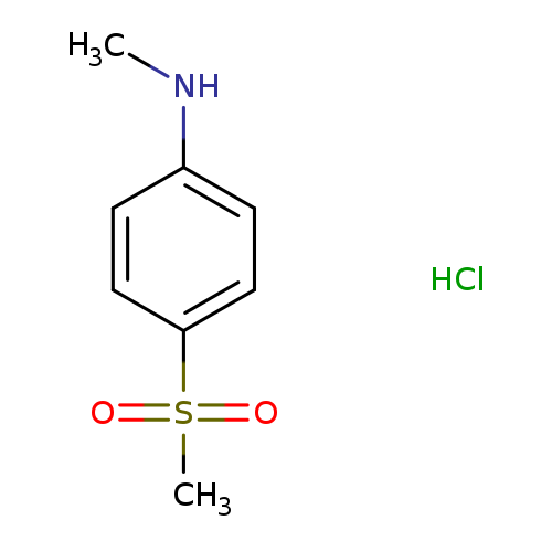 CNc1ccc(cc1)S(=O)(=O)C.Cl