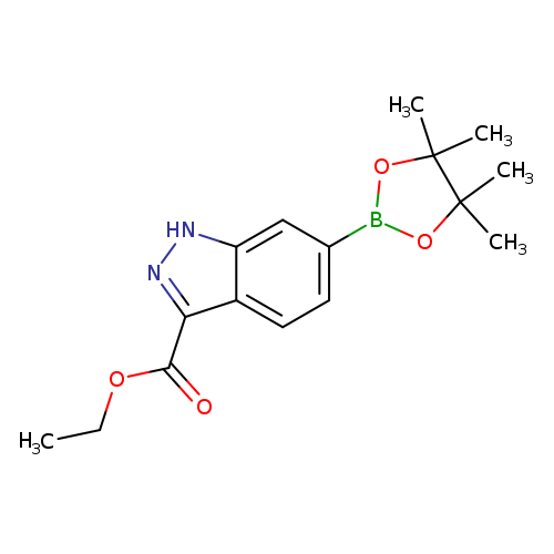 CCOC(=O)c1n[nH]c2c1ccc(c2)B1OC(C(O1)(C)C)(C)C